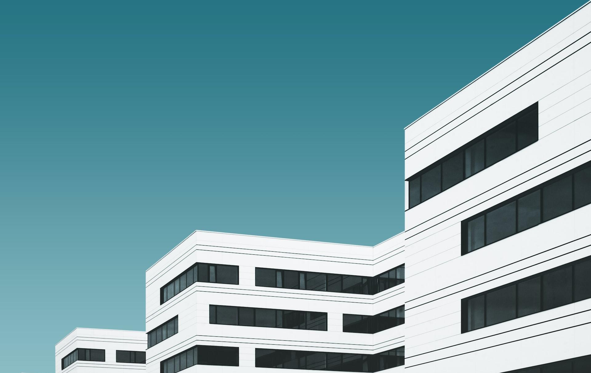 white concrete building illustration