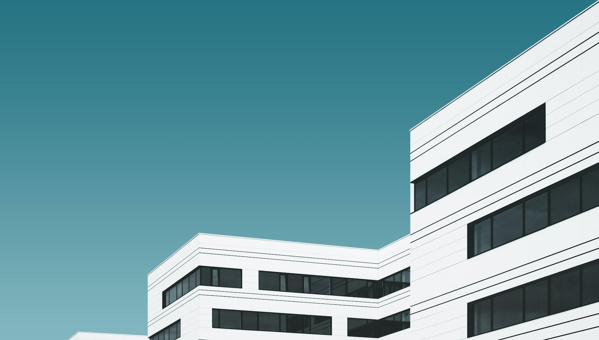 white concrete building illustration